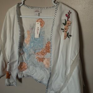 Ariat embroidered shawl